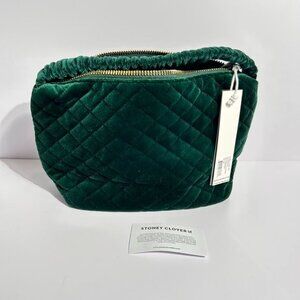 STONEY CLOVER LANE Destination London Scrunch Handle In Green Velvet